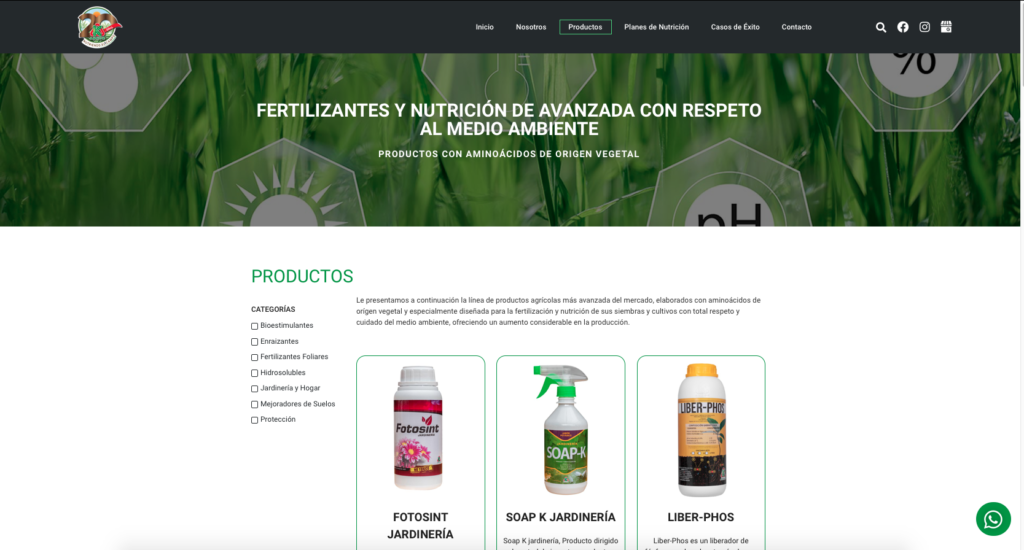 Cliente: Fertilizantes Ankor S.A.S. | Diseño y desarrollo de páginas web, tienda online, landing page, Posicionamiento SEO, actualización y mantenimiento de páginas web | Cainetwork, Creative & Web Studio
